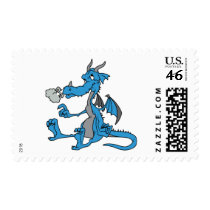 Cute Blue Dragon postage
