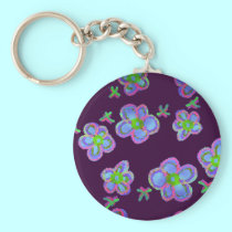 Cute Blue Flowers! keychains