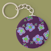 Cute Blue Flowers! keychains