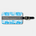 Cute blue flowers Luggage Tag luggage tags