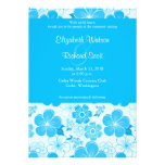 Cute blue flowers wedding invitation invitations