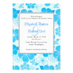 Cute blue flowers wedding invitation invitations