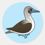 Birdorable Blue-footed Booby Round Sticker