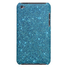 Cute Blue Glitter Sparkles iPod Touch Case-Mate Case