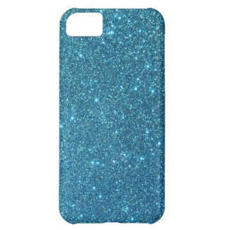 Cute Blue Glitter Sparkles Cover For iPhone 5C