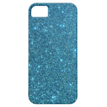 Cute Blue Glitter Sparkles iPhone 5 Cases