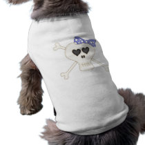 Cute Blue Goth Crossbones pet clothing