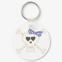 Cute Blue Goth Crossbones keychains by alternateworlds Cute Blue Goth Crossbones keychains
