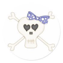Cute Blue Goth Crossbones stickers by alternateworlds Cute Blue Goth Crossbones stickers