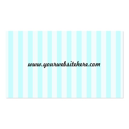 Cute Blue Hippo Business Card (back side)