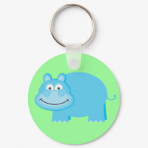 Cute Blue Hippo keychains