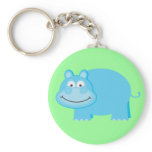 Cute Blue Hippo Keychains