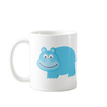 Cute Blue Hippo mugs