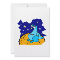 Cute Blue Martian Personalized Announcements