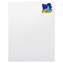 Cute Blue Martian Customized Letterhead