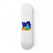 Cute Blue Martian Skate Deck