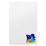 Cute Blue Martian Stationery Design
