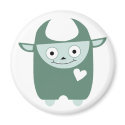 Cute Blue Monster magnets by QueenHare Cute Blue Monster magnets