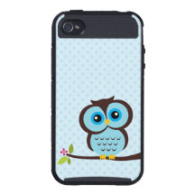 Cute Blue Owl Cover For iPhone 4