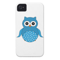 Cute blue owl iPhone 4 Case-Mate case