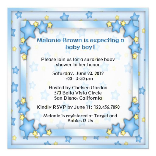 Cute Blue Panda Bear Baby Shower Invite