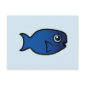 Cute Blue Parrotfish Postcard