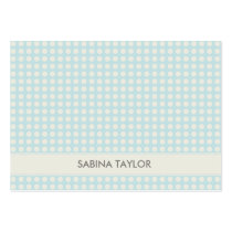 CUTE BLUE PASTEL POLKADOTS AND RIBBON business cards