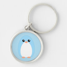 Cute Blue Penguin Key Chains