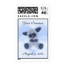 Cute Blue Plush Lamb Postage
