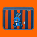 Cute blue rabbit running ipad sleeves