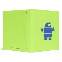 Cute Blue Robot Binder