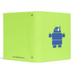 Cute Blue Robot Binder