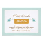 Cute Blue Twitters Baby Shower Invitation invitations