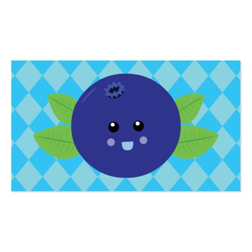 Cute Blueberry Business Cards (back side)