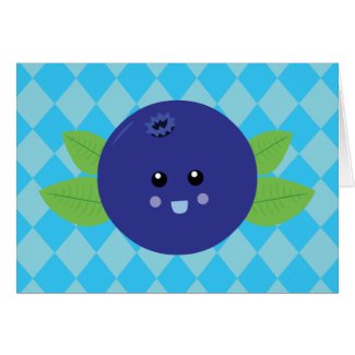 Cute Blueberry card
