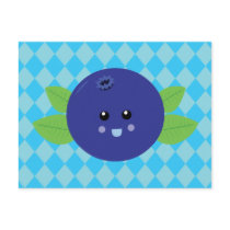 Cute Blueberry Post Cards
