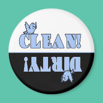Cute Bluebird Clean Dirty Magnet for Dishwasher magnets