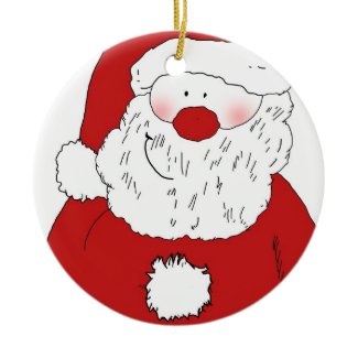 Cute Blushing Santa ornament