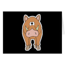 cute boar greeting cards