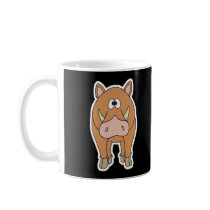 cute boar coffee mug