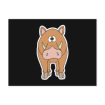 cute boar post card