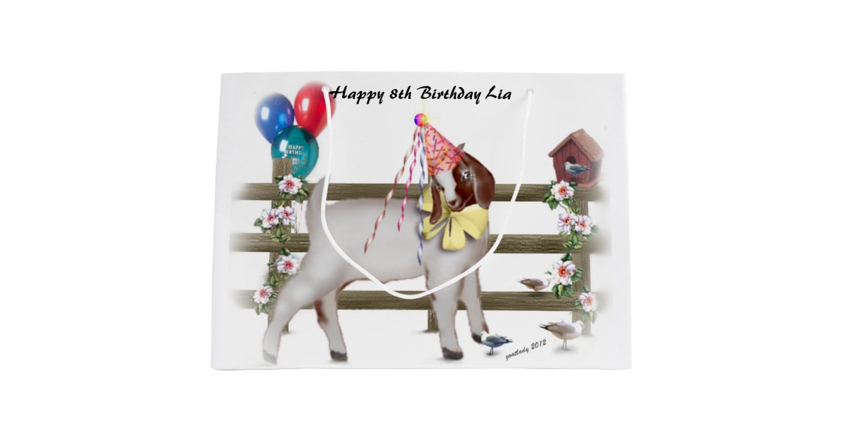 Cute Boer Birthday Goat Gift Bag Zazzle