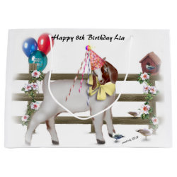 Cute Boer Birthday Goat Gift Bag Large Gift Bag