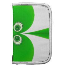 Cute Booby Bird Green Folio Planners