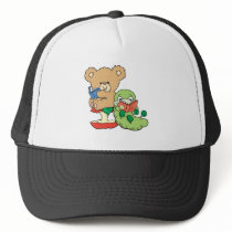 Cute Book Worm and Reading Bear hats