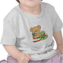 Cute Book Worm and Reading Bear Tee Shirt