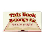 Cute Bookplate Shipping Label