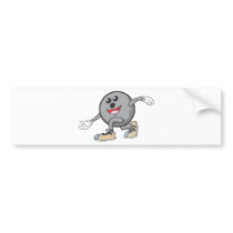Cute Bowling Ball Player Bumper Sticker