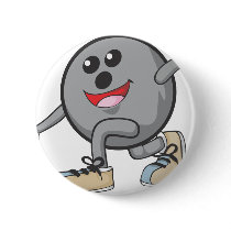 Cute Bowling Ball Player Buttons