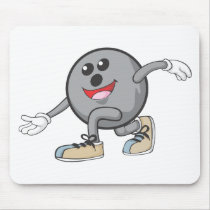 Cute Bowling Ball Player Mousepads